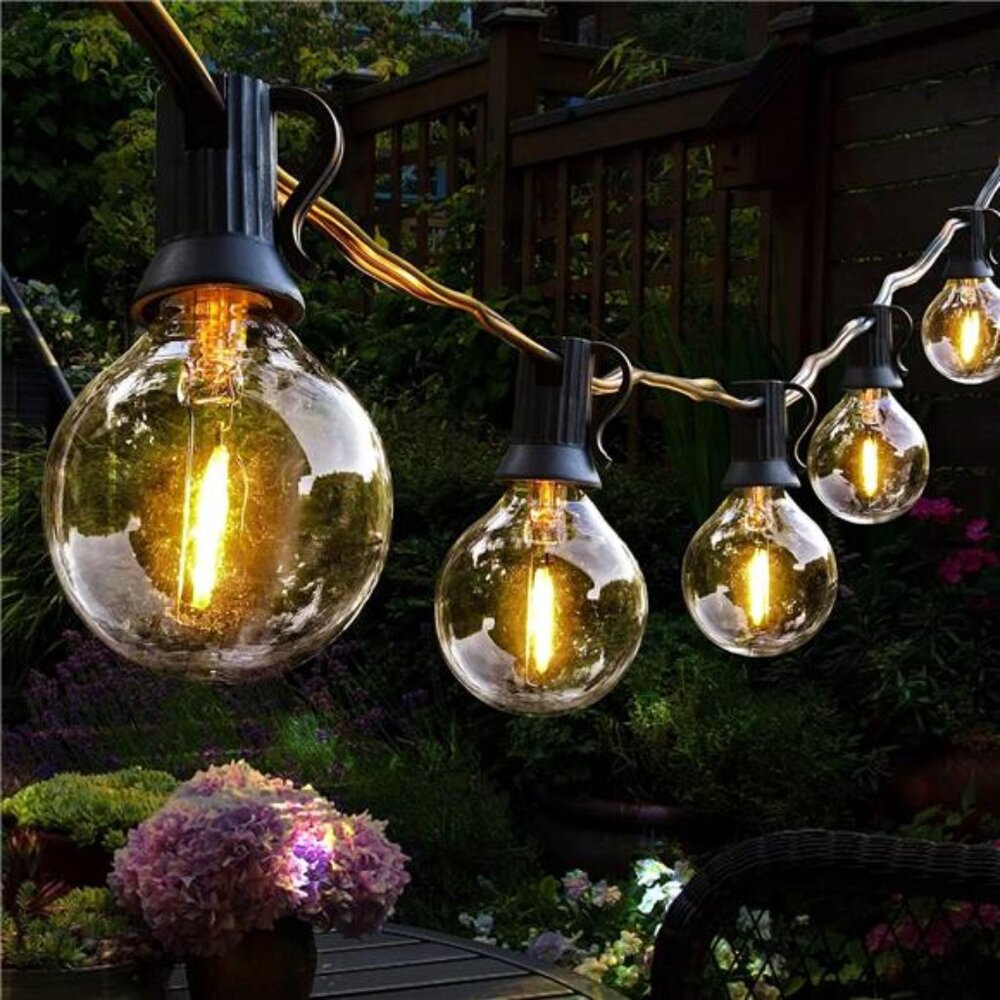100ft Outdoor String Lights Waterproof Patio Lights,Shatterproof Led Globes